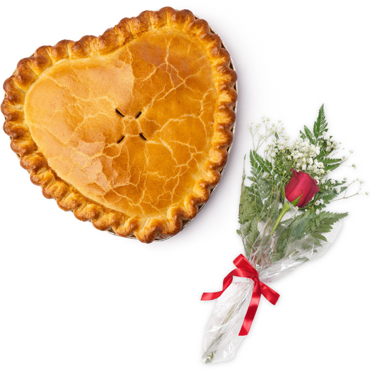 Oven Ready Heart Shaped Chicken Pot Pie with Free Sweetheart Stem